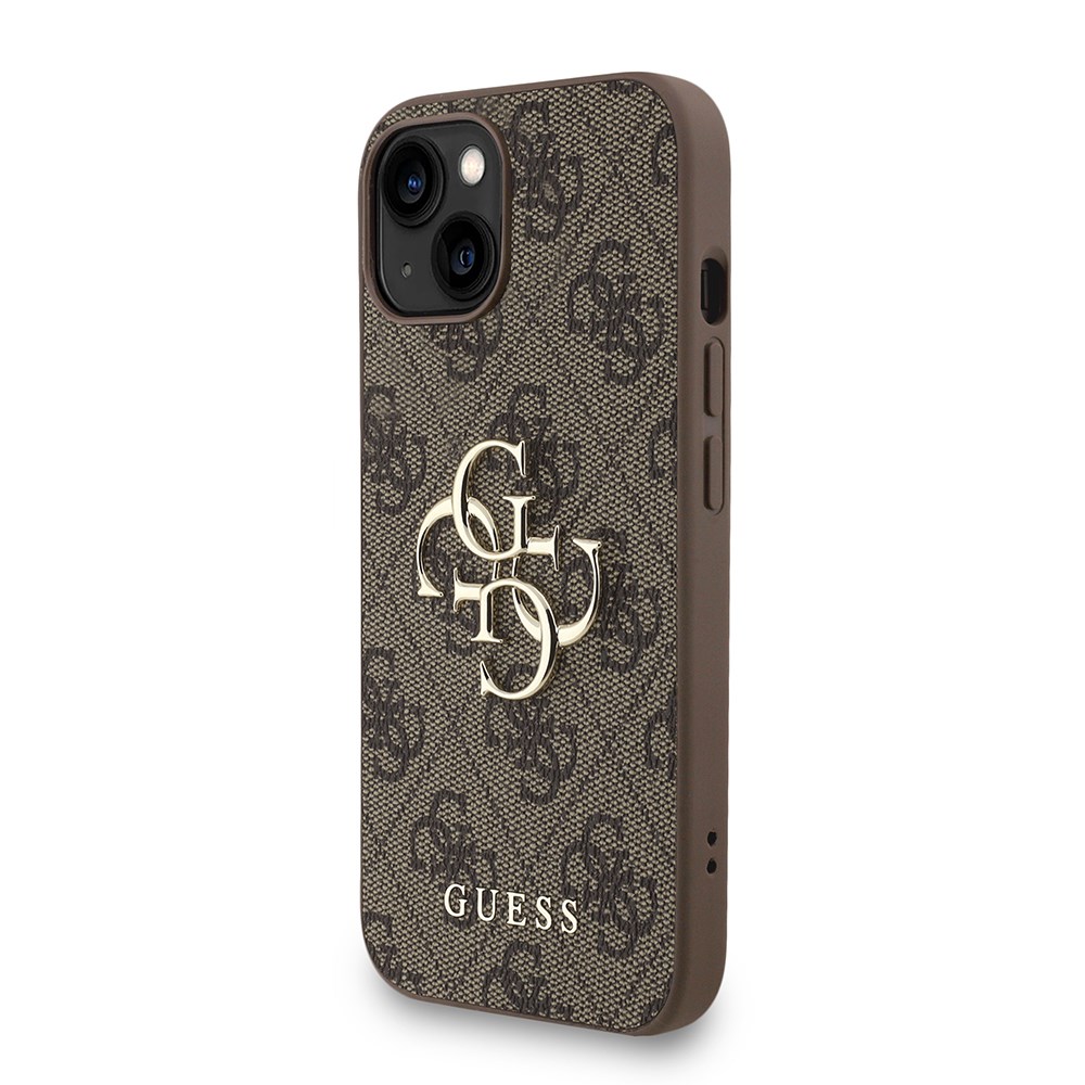 Apple iPhone 14 Kılıf Guess Orjinal Lisanslı PU Deri Bilek Askı İpli Metal Büyük 4G ve Yazı Logolu Kapak