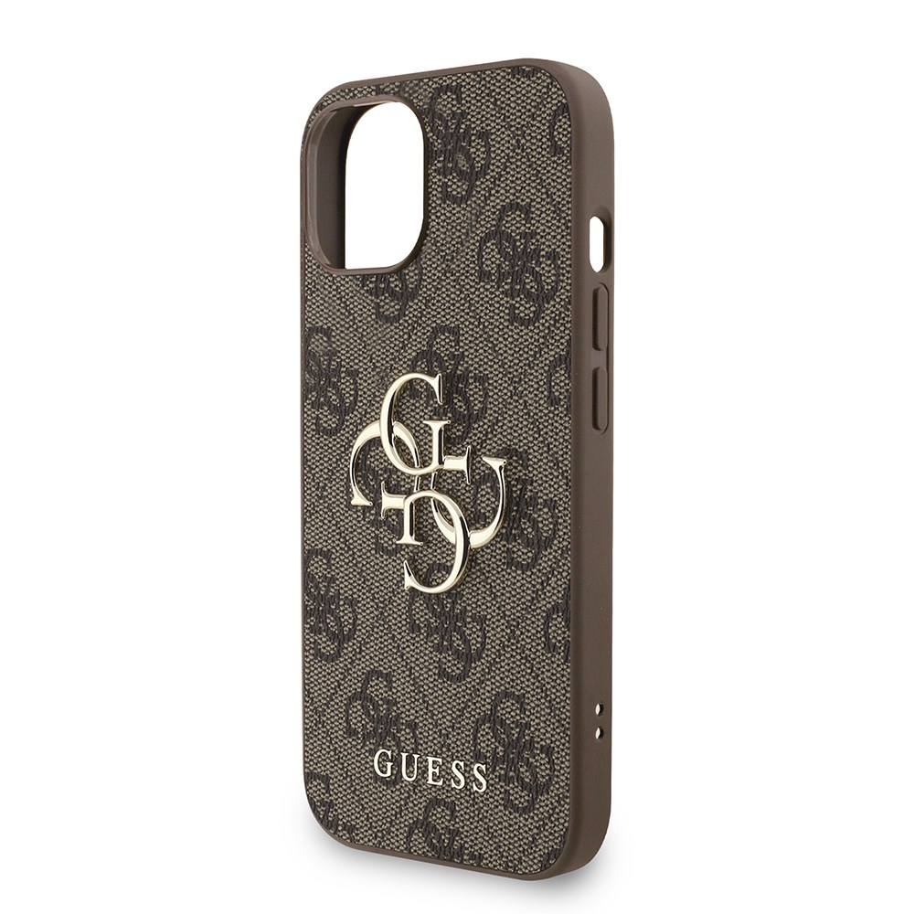 Apple iPhone 14 Kılıf Guess Orjinal Lisanslı PU Deri Bilek Askı İpli Metal Büyük 4G ve Yazı Logolu Kapak