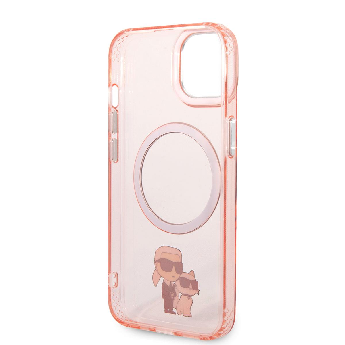 Apple iPhone 14 Kılıf Karl Lagerfeld M-safe Şarj Özellikli K&C Dizayn Kapak