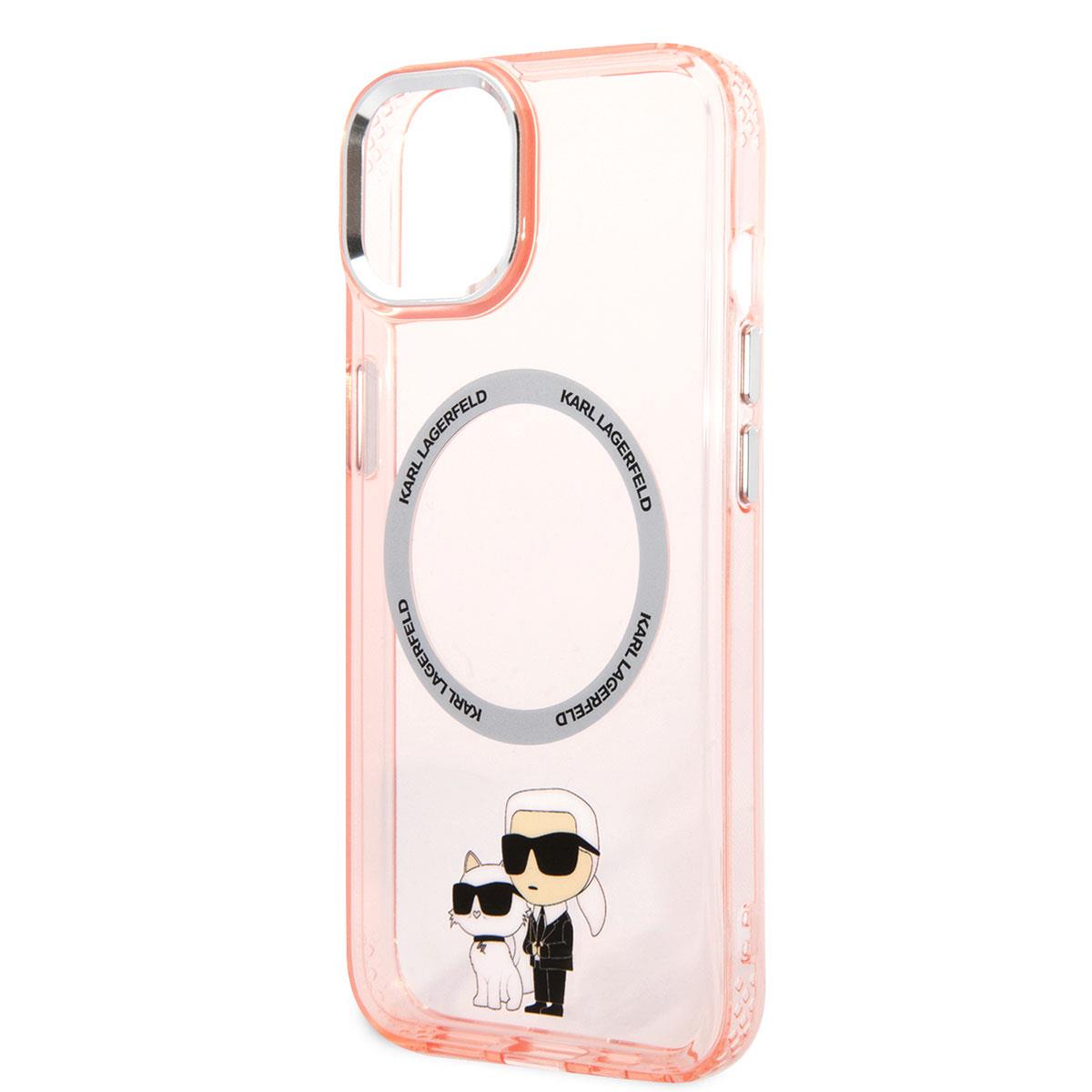 Apple iPhone 14 Kılıf Karl Lagerfeld M-safe Şarj Özellikli K&C Dizayn Kapak