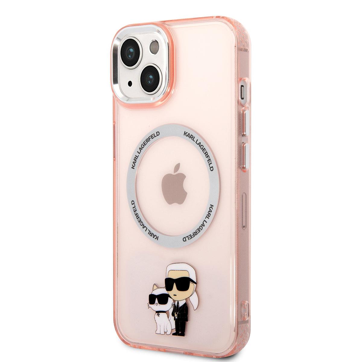 Apple iPhone 14 Kılıf Karl Lagerfeld M-safe Şarj Özellikli K&C Dizayn Kapak