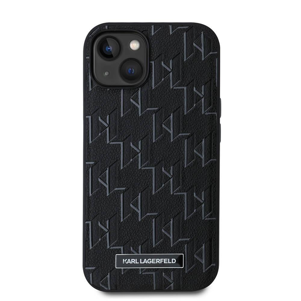 Apple iPhone 14 Kılıf Karl Lagerfeld Orjinal Lisanslı M-safe Şarj Özellikli KL Yazılı Hot Stamp Kapak