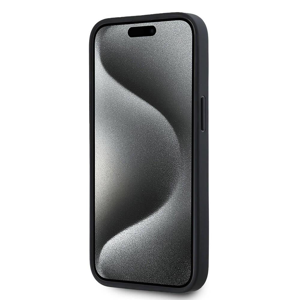 Apple iPhone 14 Kılıf Karl Lagerfeld Orjinal Lisanslı M-safe Şarj Özellikli KL Yazılı Hot Stamp Kapak