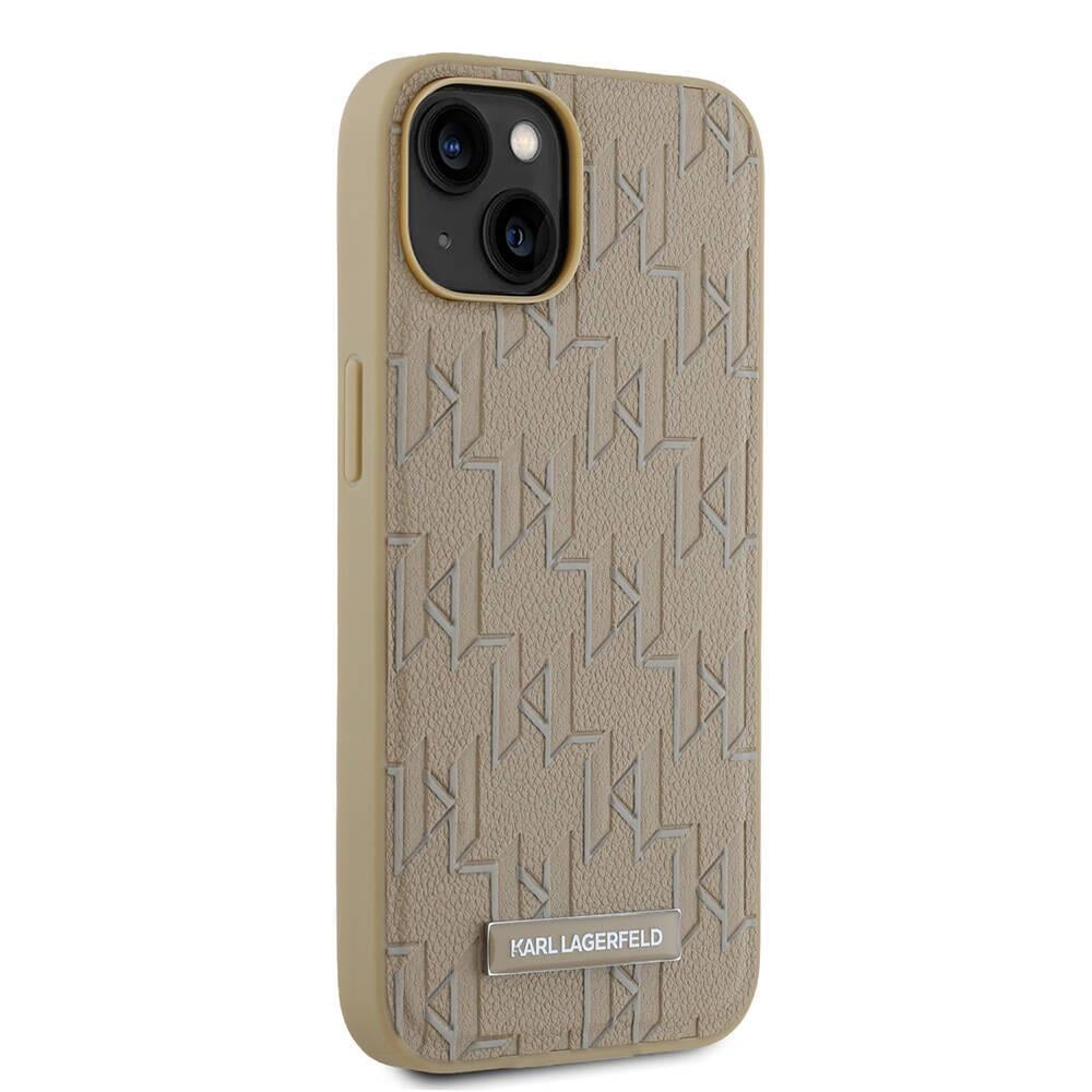 Apple iPhone 14 Kılıf Karl Lagerfeld Orjinal Lisanslı M-safe Şarj Özellikli KL Yazılı Hot Stamp Kapak