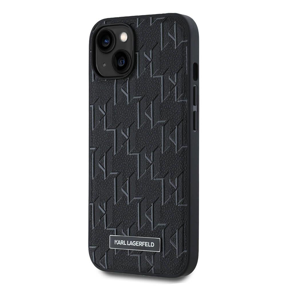 Apple iPhone 14 Kılıf Karl Lagerfeld Orjinal Lisanslı M-safe Şarj Özellikli KL Yazılı Hot Stamp Kapak