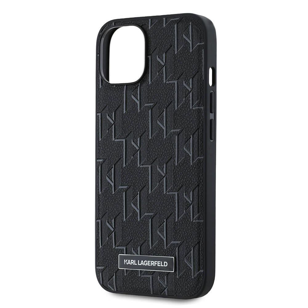 Apple iPhone 14 Kılıf Karl Lagerfeld Orjinal Lisanslı M-safe Şarj Özellikli KL Yazılı Hot Stamp Kapak