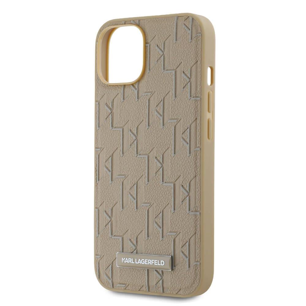 Apple iPhone 14 Kılıf Karl Lagerfeld Orjinal Lisanslı M-safe Şarj Özellikli KL Yazılı Hot Stamp Kapak