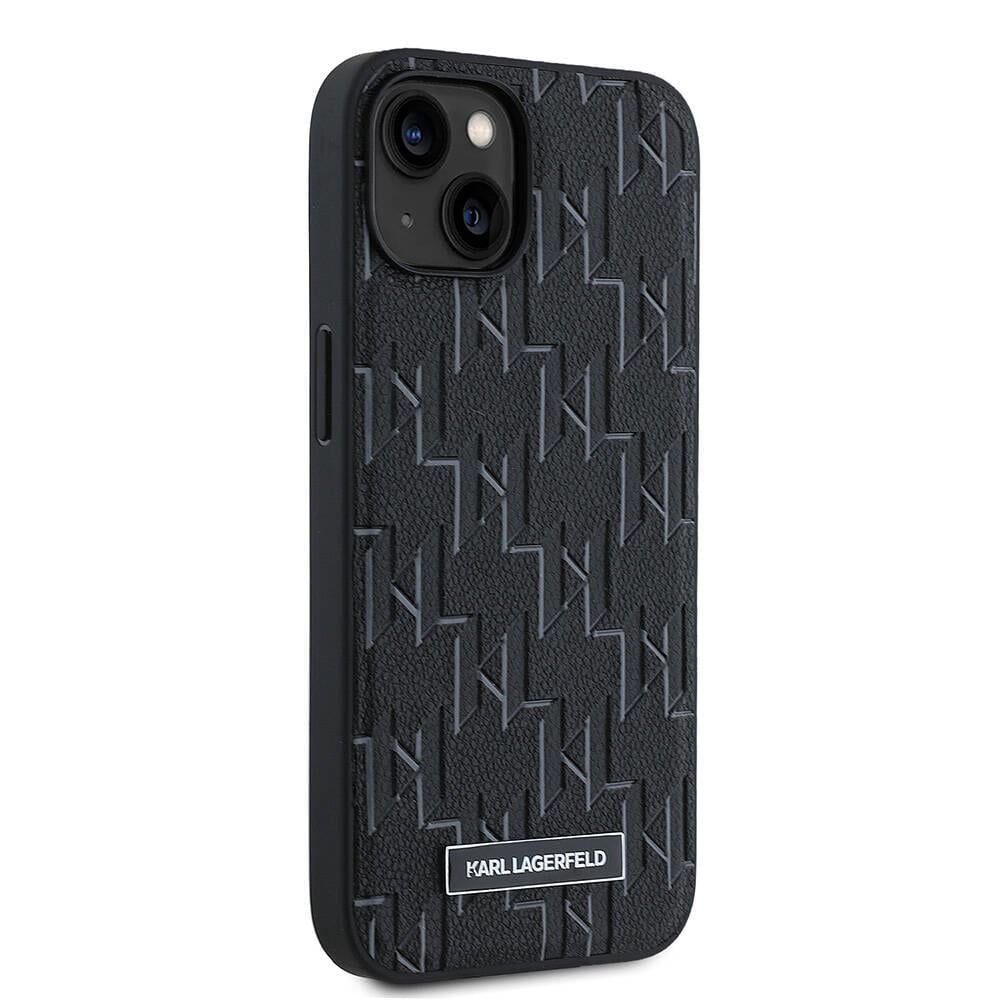 Apple iPhone 14 Kılıf Karl Lagerfeld Orjinal Lisanslı M-safe Şarj Özellikli KL Yazılı Hot Stamp Kapak
