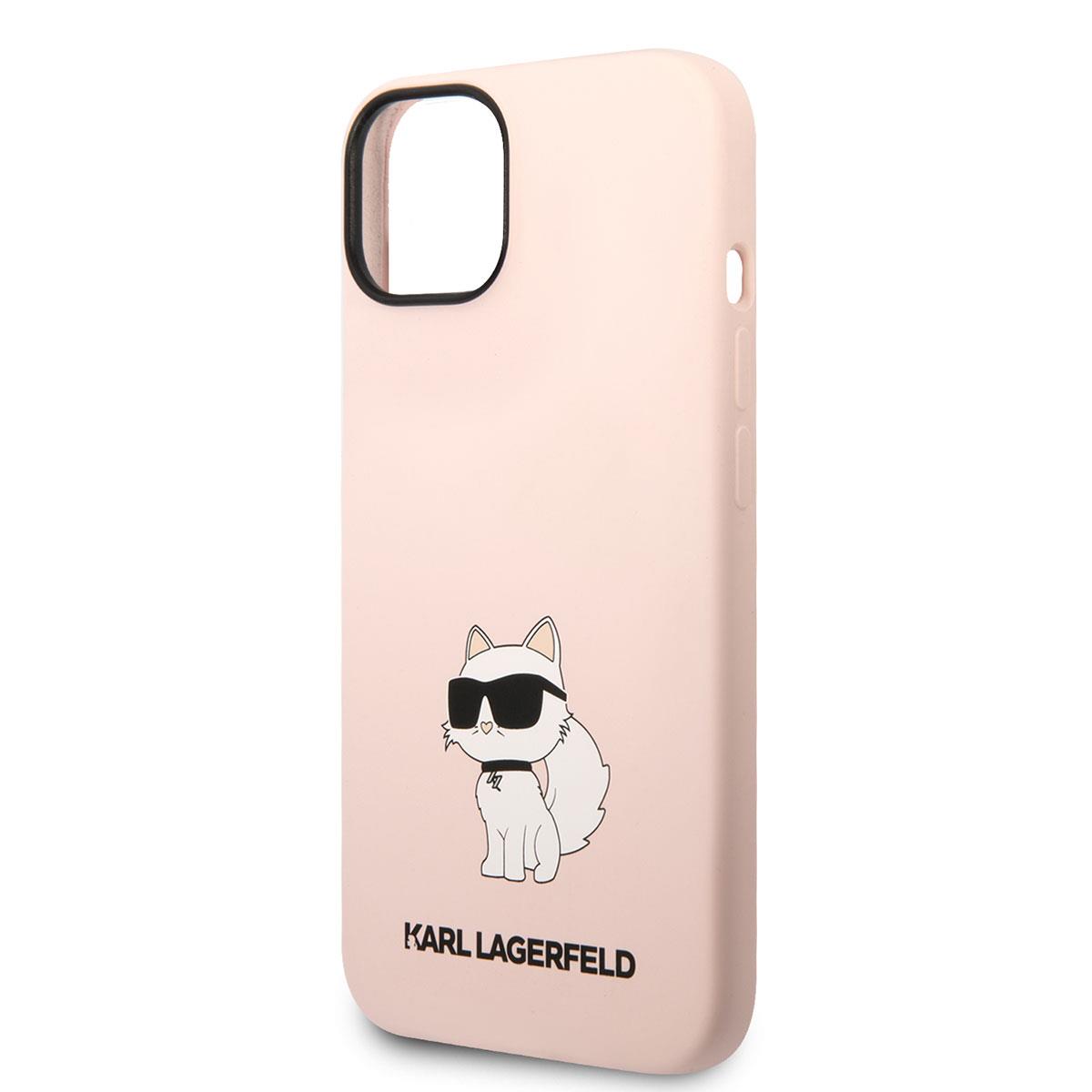 Apple iPhone 14 Kılıf Karl Lagerfeld Silikon Choupette Dizayn Kapak