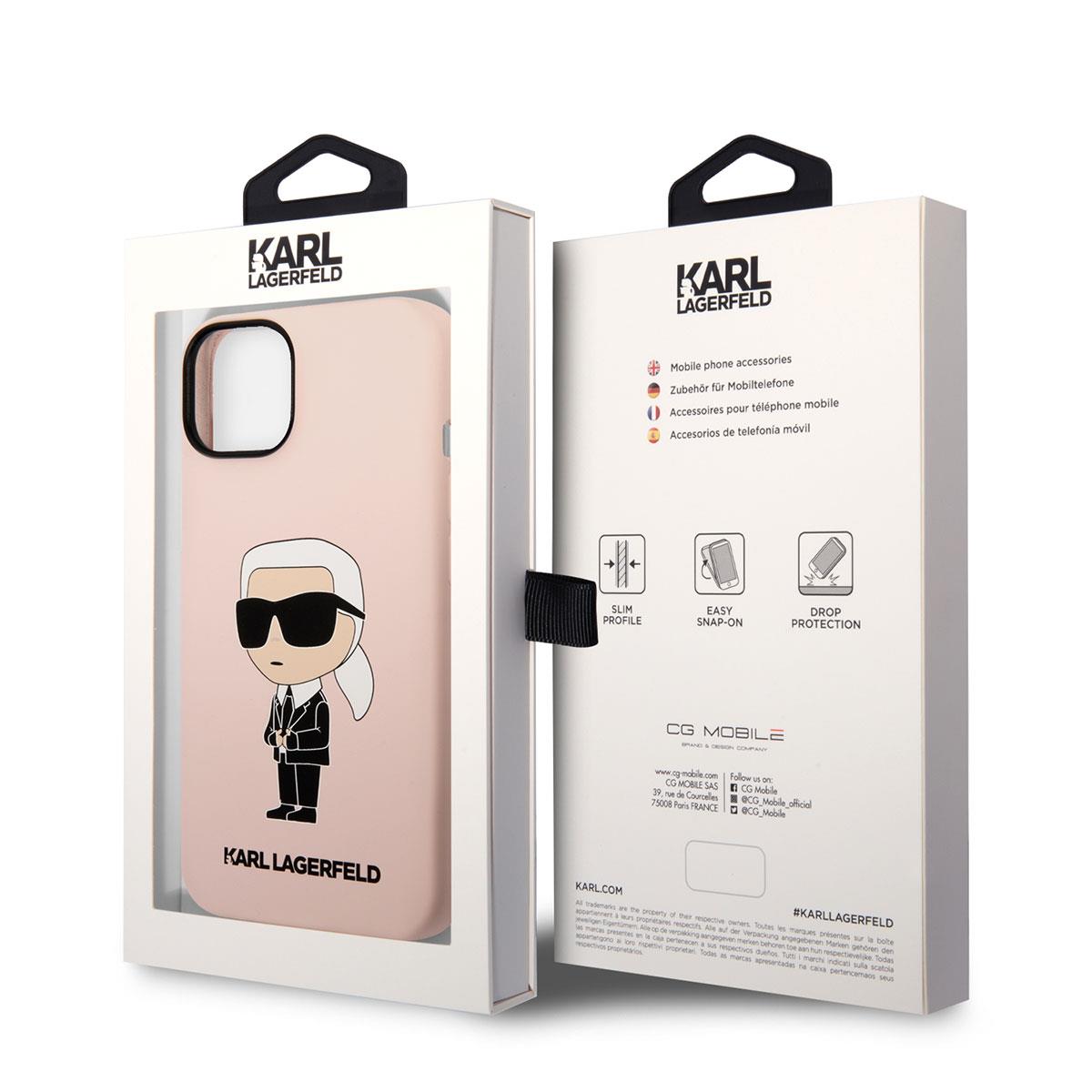 Apple iPhone 14 Kılıf Karl Lagerfeld Silikon Karl Dizayn Kapak