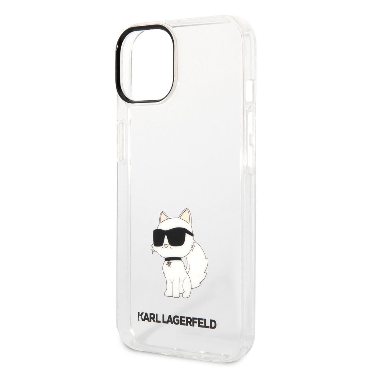 Apple iPhone 14 Kılıf Karl Lagerfeld Transparan Choupette Dizayn Kapak