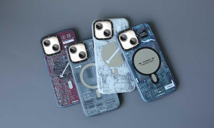 Apple iPhone 14 Kılıf M-safe Şarj Özellikli YoungKit Technology Serisi Kapak