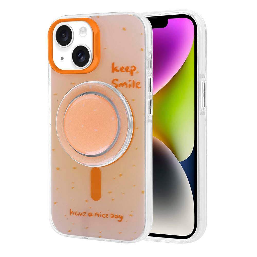 Apple iPhone 14 Kılıf M-safe Şarj Özellikli Standlı YoungKit Hermit Bracket Serisi Kapak