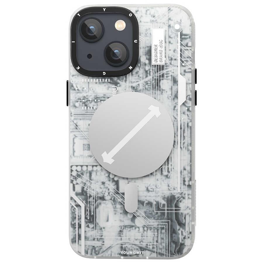 Apple iPhone 14 Kılıf M-safe Şarj Özellikli YoungKit Technology Serisi Kapak