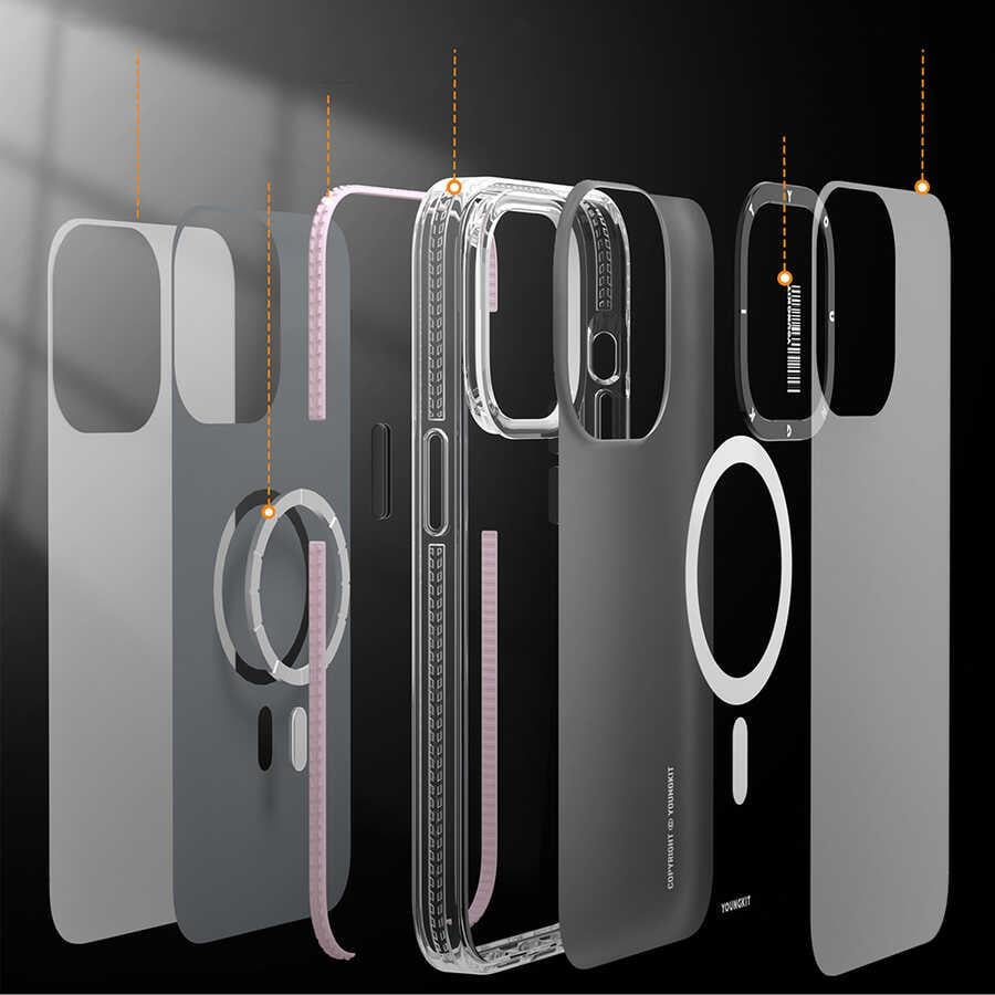 Apple iPhone 14 Kılıf M-safe Şarj Özellikli Youngkit Jane Sand Serisi Kapak