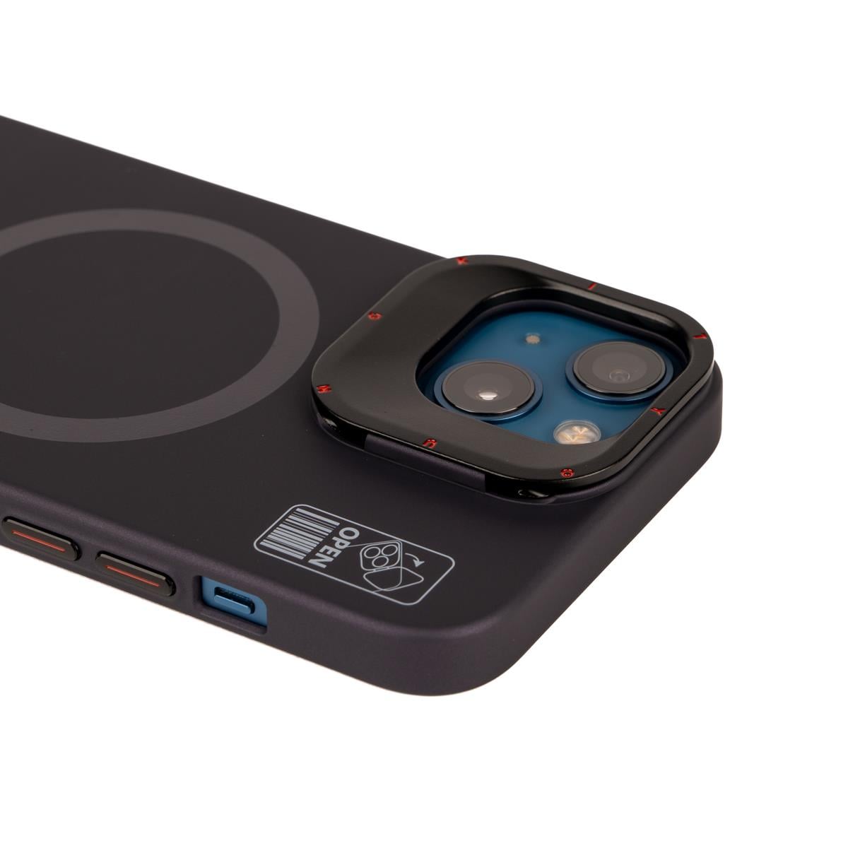 Apple iPhone 14 Kılıf M-safe Şarj Özellikli Standlı YoungKit Hermit Bracket Serisi Kapak