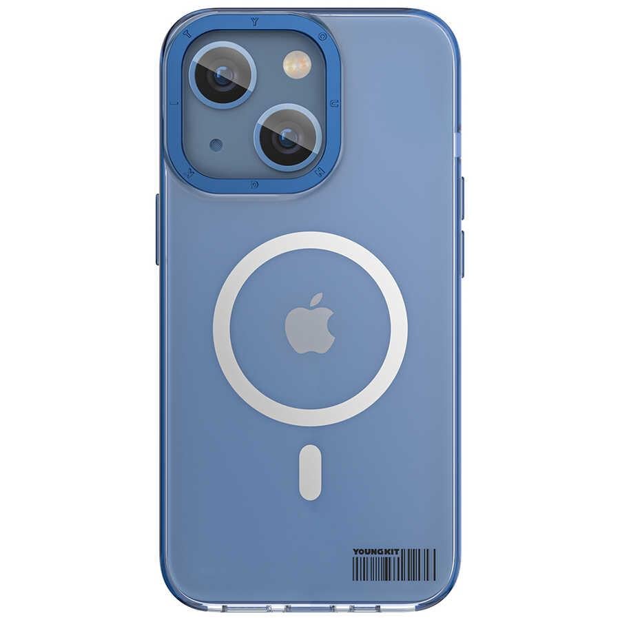 Apple iPhone 14 Kılıf M-safe Şarj Özellikli Youngkit Coloured Glaze Serisi Kapak