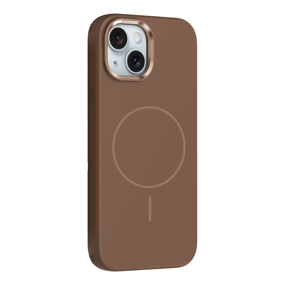 Apple iPhone 14 Kılıf M-safe Şarj Özellikli Liquid Silikon Recci Mousse Serisi Kapak
