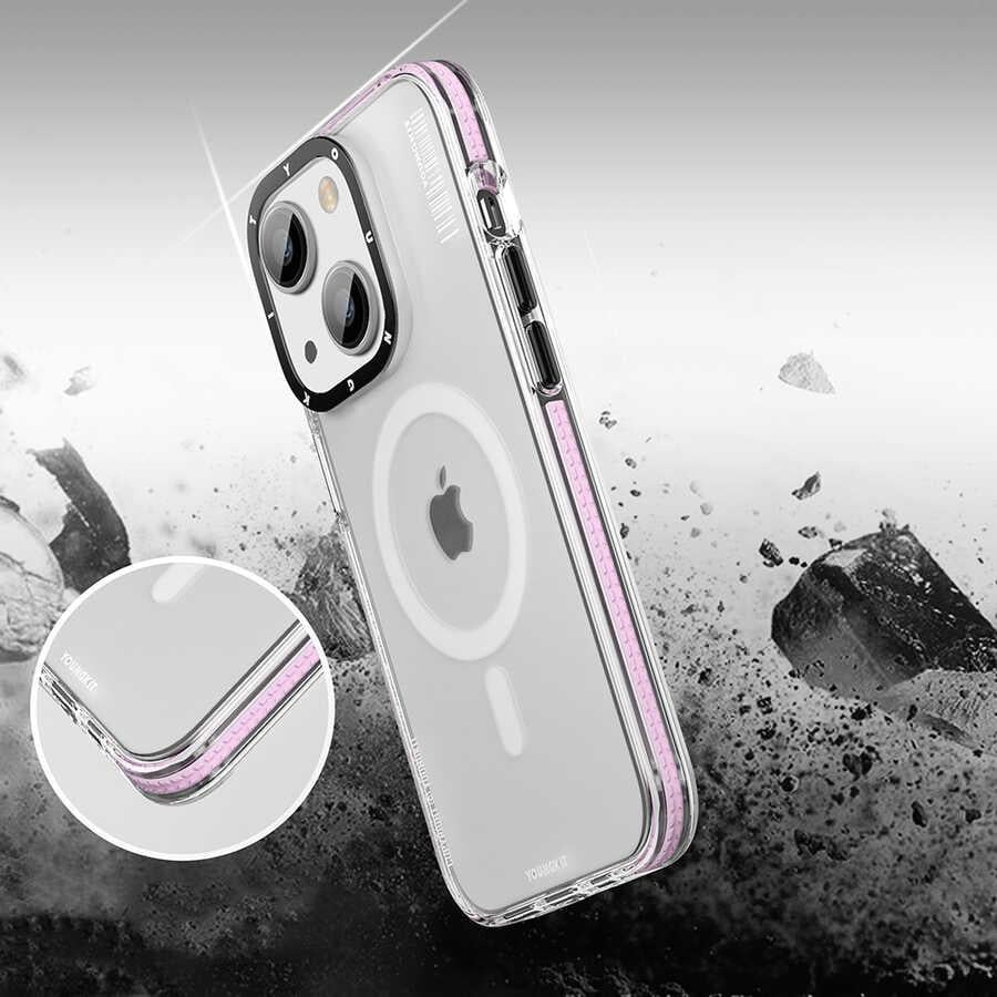 Apple iPhone 14 Kılıf M-safe Şarj Özellikli Youngkit Jane Sand Serisi Kapak
