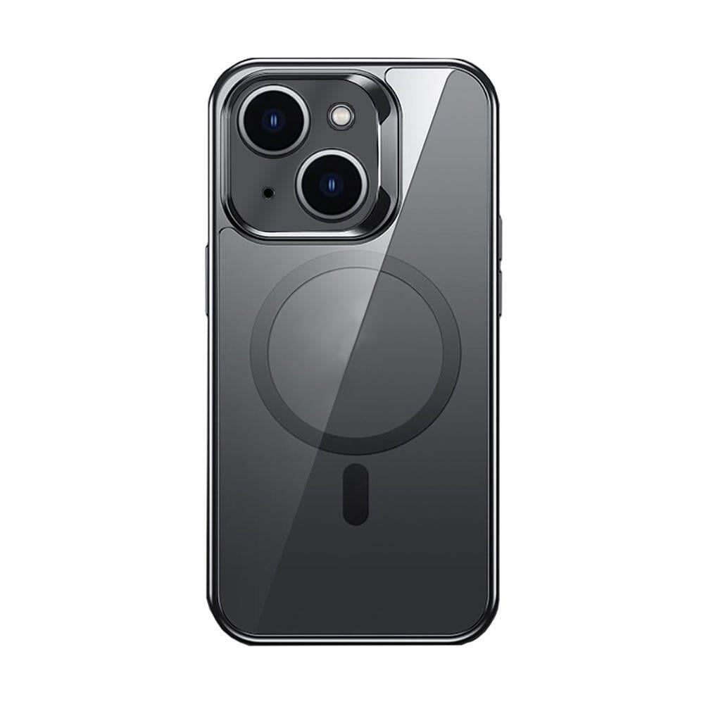 Apple iPhone 14 Kılıf M-safe Şarj Özellikli Cam Yüzey Benks Electroplated Kapak