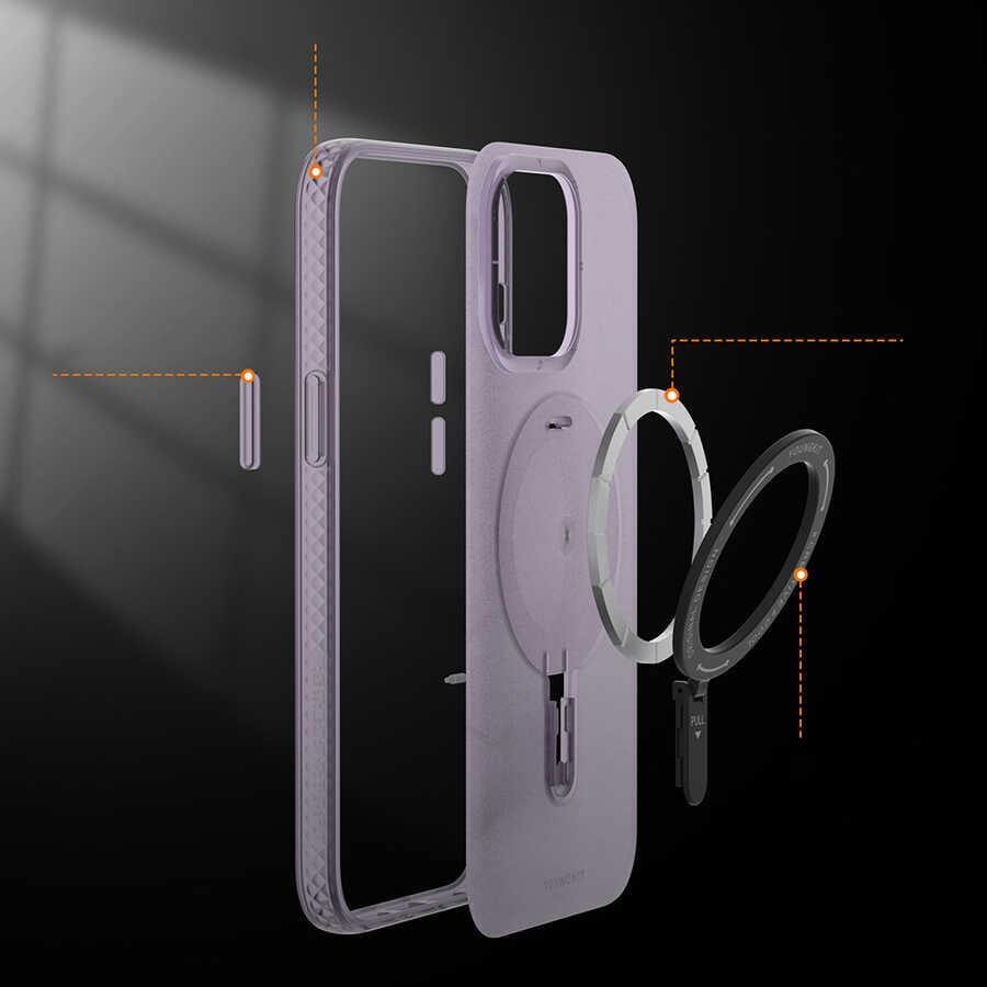 Apple iPhone 14 Kılıf M-safe Şarj Özellikli Youngkit Rock Serisi Kapak