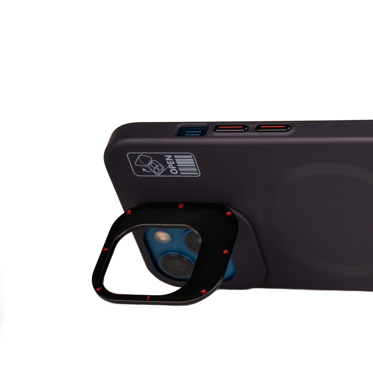 Apple iPhone 14 Kılıf M-safe Şarj Özellikli Standlı YoungKit Hermit Bracket Serisi Kapak