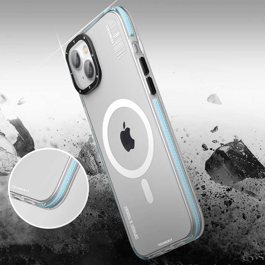 Apple iPhone 14 Kılıf M-safe Şarj Özellikli YoungKit Exquisite Serisi Kapak