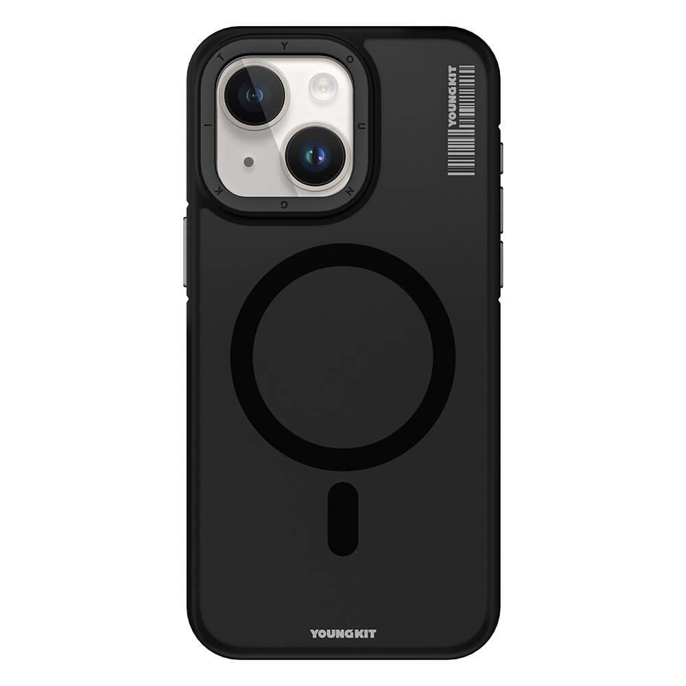 Apple iPhone 14 Kılıf M-safe Şarj Özellikli Youngkit Rock Sand Serisi Kapak