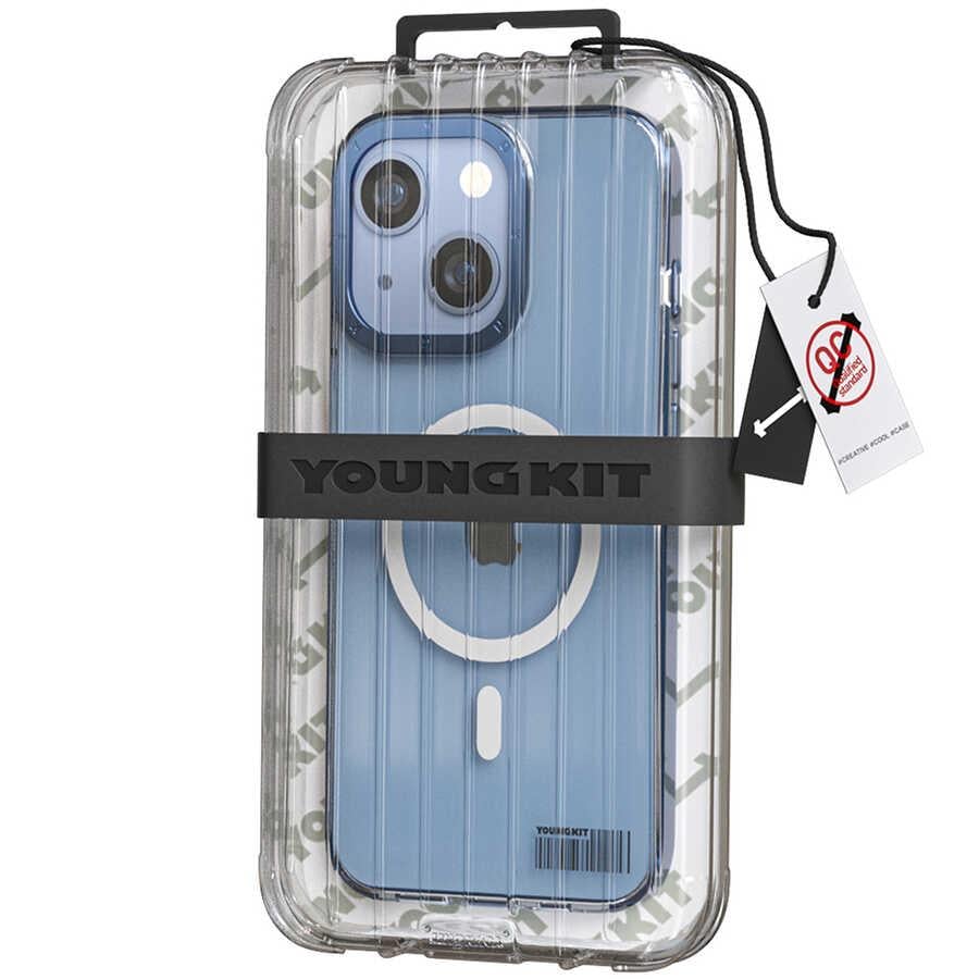 Apple iPhone 14 Kılıf M-safe Şarj Özellikli Youngkit Coloured Glaze Serisi Kapak