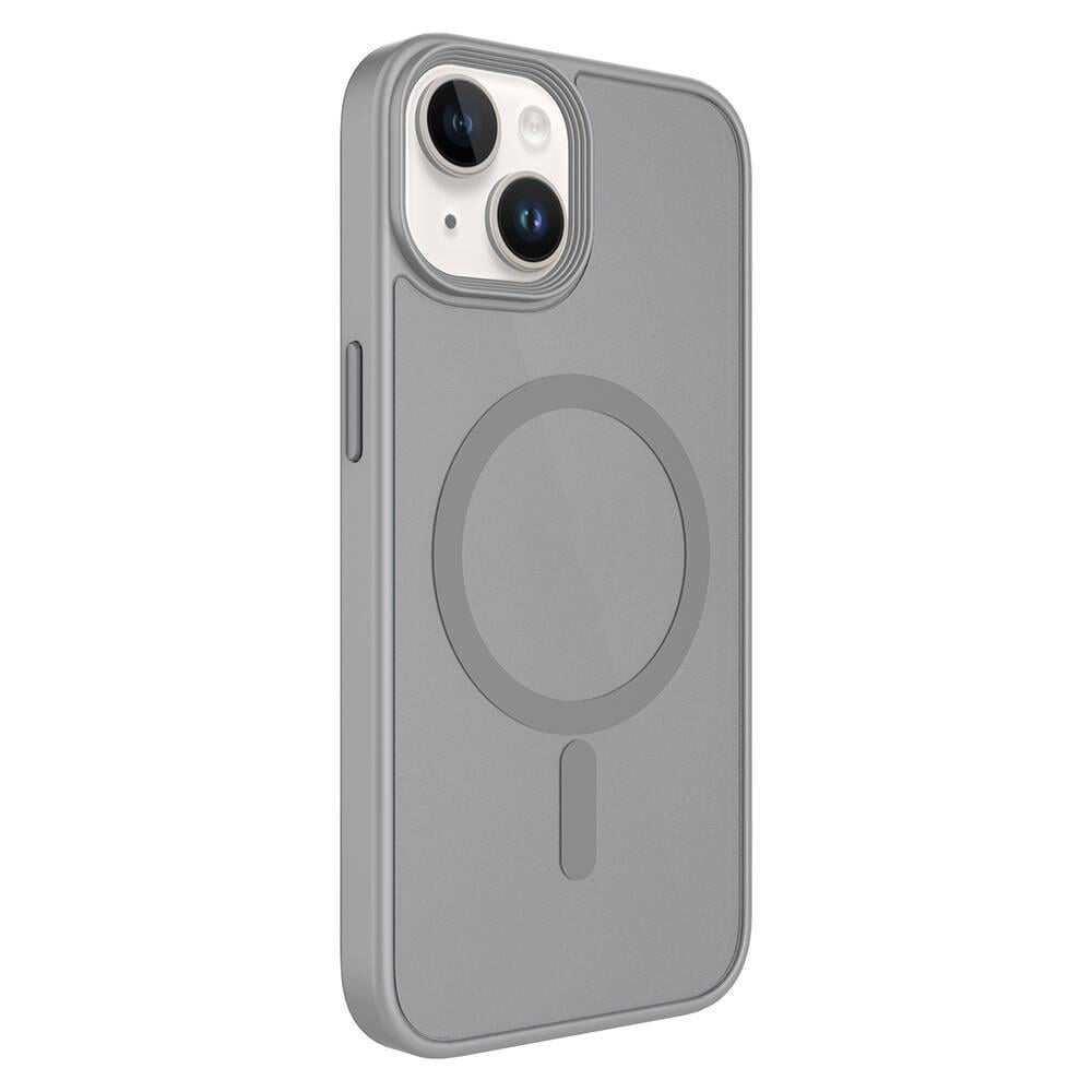 Apple iPhone 14 Kılıf Mat Arka Yüzey Wireless Şarj Özellikli Zore Flet M-safe Kapak