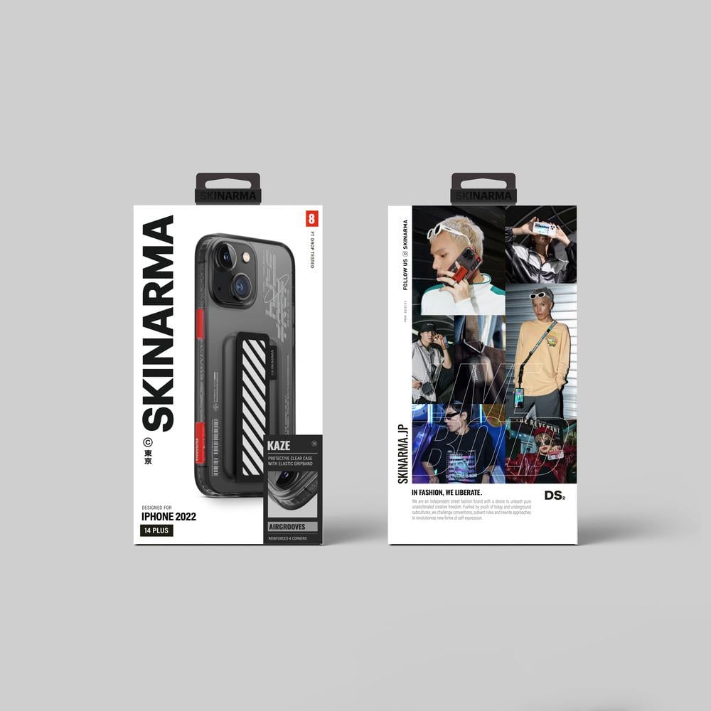 Apple iPhone 14 Kılıf SkinArma Şeffaf Desenli Kaze Kapak