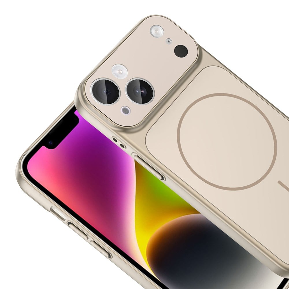 Apple iPhone 14 Kılıf Zore M-Safe Şarj Özellikli Kamera Korumalı Formen Kapak