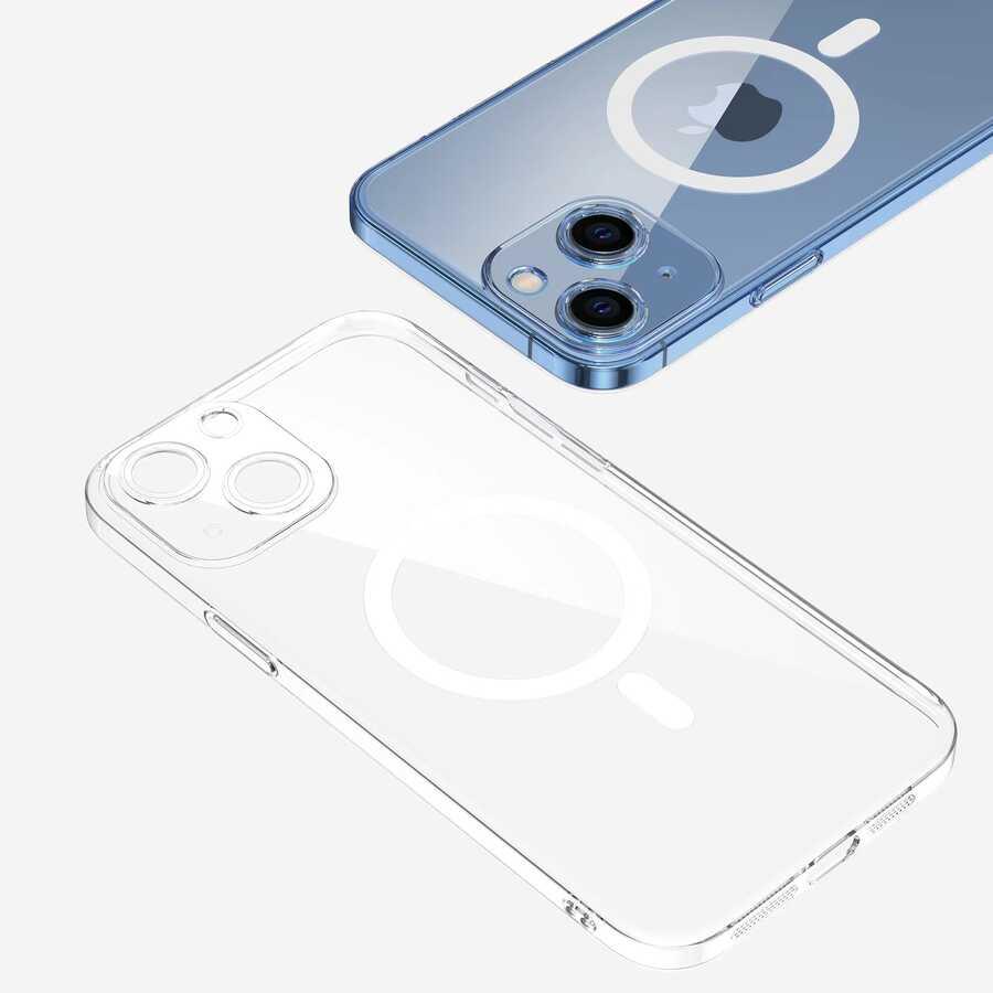 Apple iPhone 14 Plus Kılıf Kamera Korumalı M-safe Sert PC Zore Porto Kapak