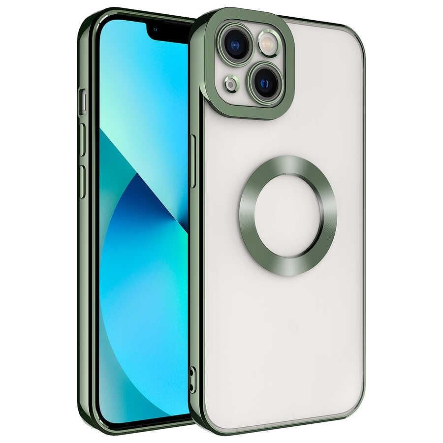 Apple iPhone 14 Plus Kılıf Kamera Korumalı Logo Gösteren Zore Omega Kapak