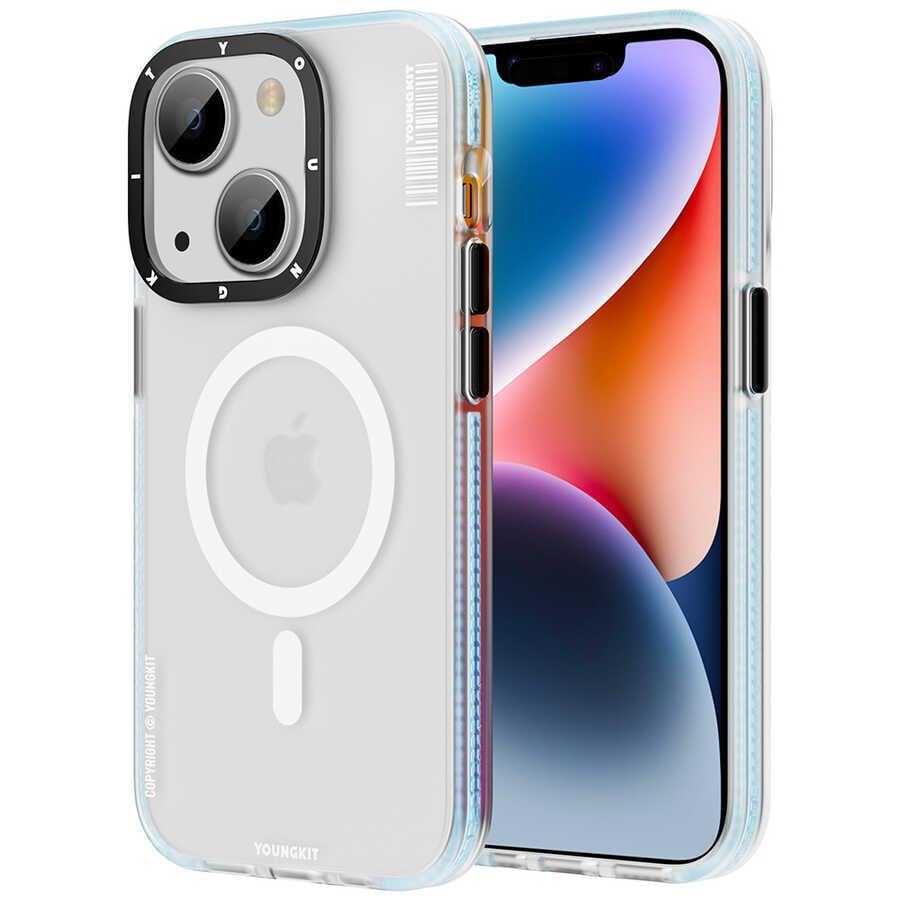 Apple iPhone 14 Plus Kılıf M-safe Şarj Özellikli Youngkit Jane Sand Serisi Kapak