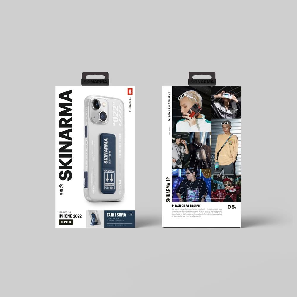 Apple iPhone 14 Plus Kılıf SkinArma Standlı Şeffaf Tasarımlı Taihi Sora Kapak