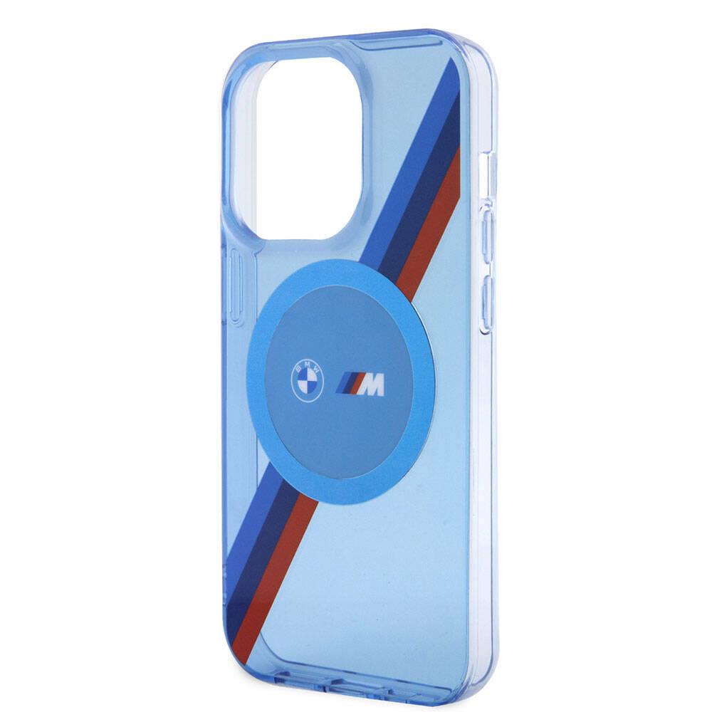 Apple iPhone 14 Pro Kılıf BMW M-safe Şarj Özellikli Transparan Tricolor Stripes Orjinal Lisanslı Kapak