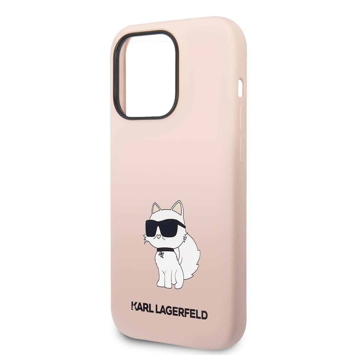 Apple iPhone 14 Pro Kılıf Karl Lagerfeld Silikon Choupette Dizayn Kapak