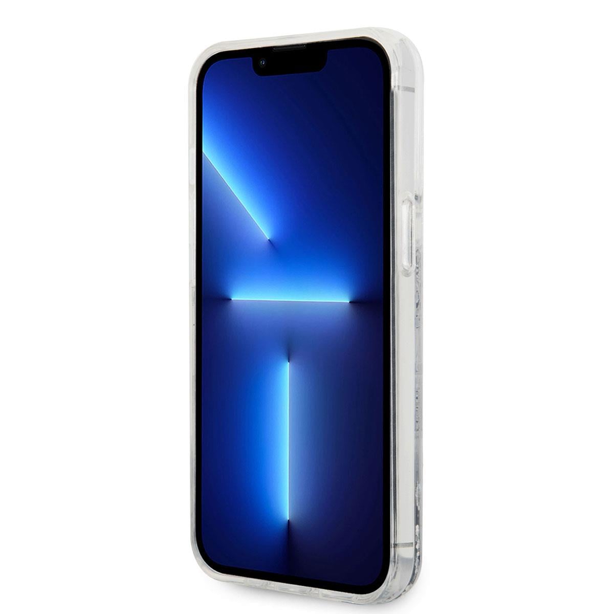 Apple iPhone 14 Pro Kılıf Karl Lagerfeld Sıvılı Simli Dizayn Kapak