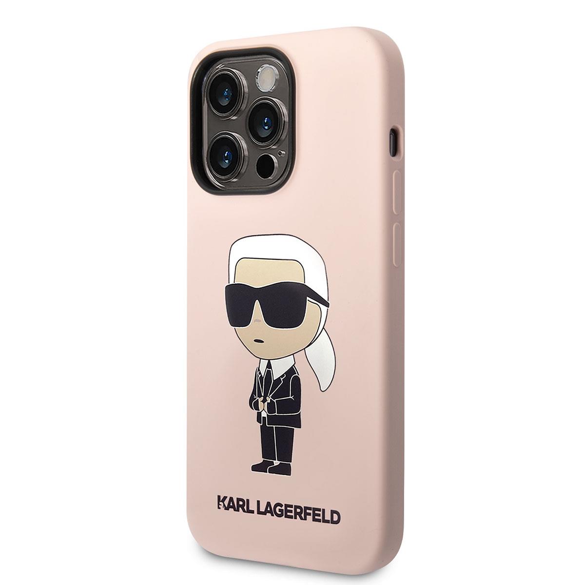 Apple iPhone 14 Pro Kılıf Karl Lagerfeld Silikon Karl Dizayn Kapak