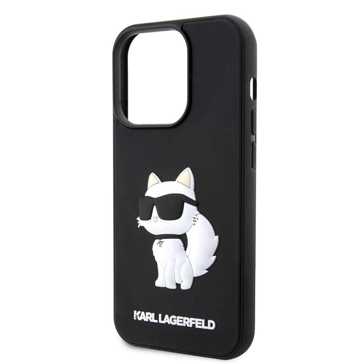 Apple iPhone 14 Pro Kılıf Karl Lagerfeld 3D Rubber Choupette Dizayn Kapak