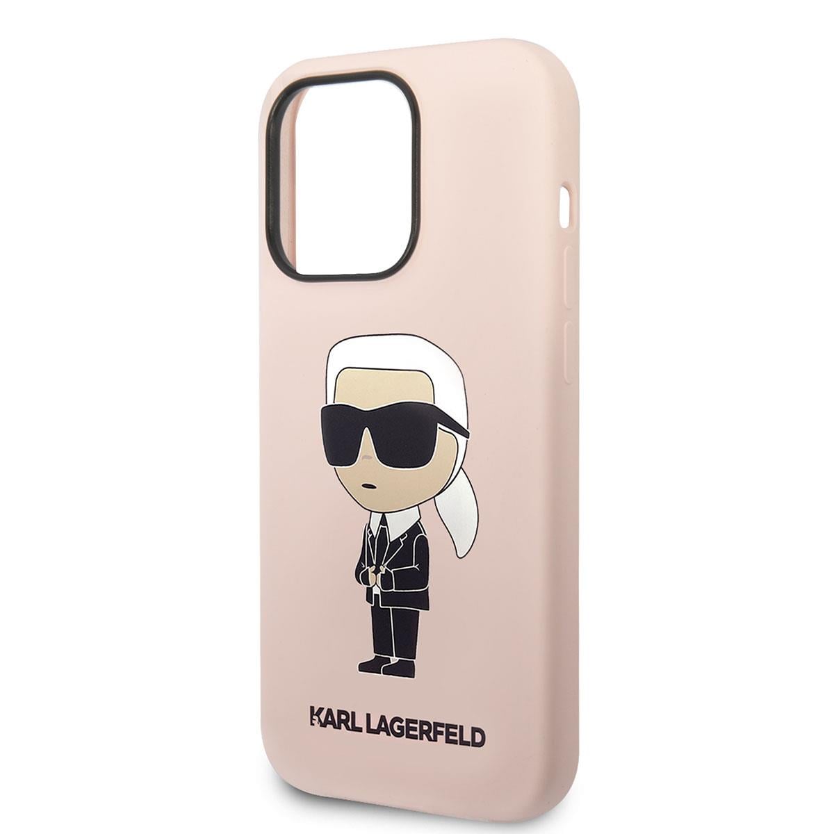 Apple iPhone 14 Pro Kılıf Karl Lagerfeld Silikon Karl Dizayn Kapak