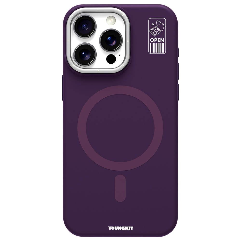 Apple iPhone 14 Pro Kılıf M-safe Şarj Özellikli Kamera Standlı Youngkit Bitty Cream Kapak