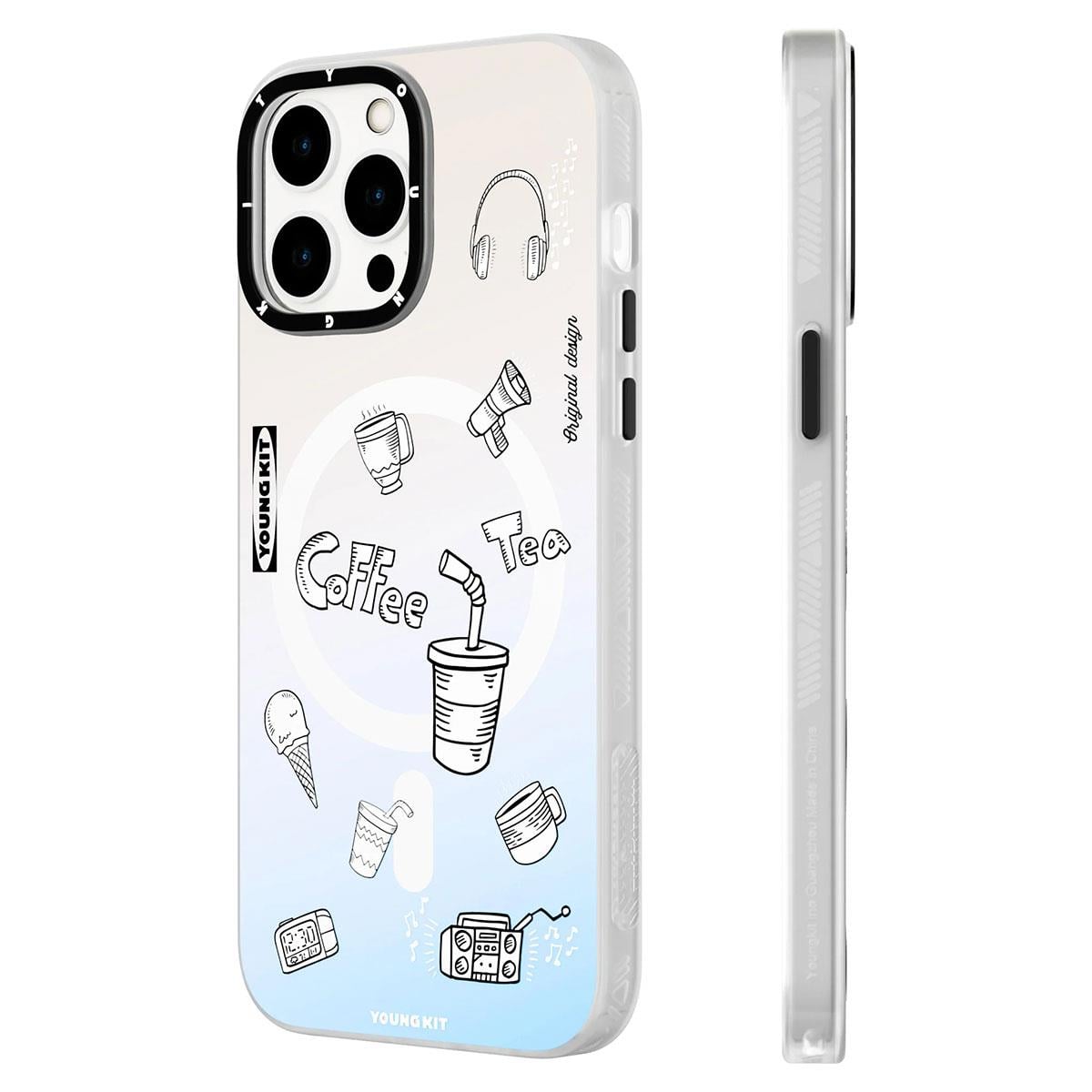 Apple iPhone 14 Pro Kılıf M-safe Şarj Özellikli Desenli Youngkit Plaything Serisi Kapak