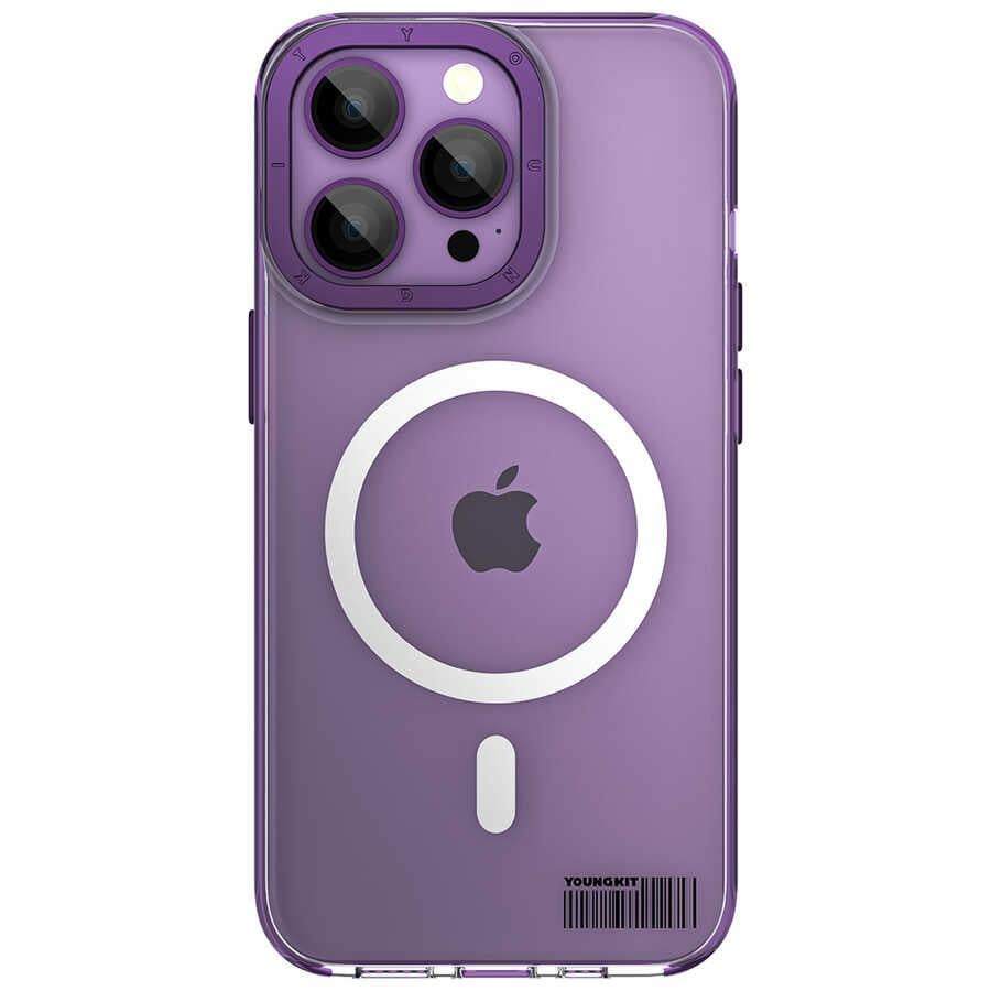 Apple iPhone 14 Pro Kılıf M-safe Şarj Özellikli Youngkit Coloured Glaze Serisi Kapak