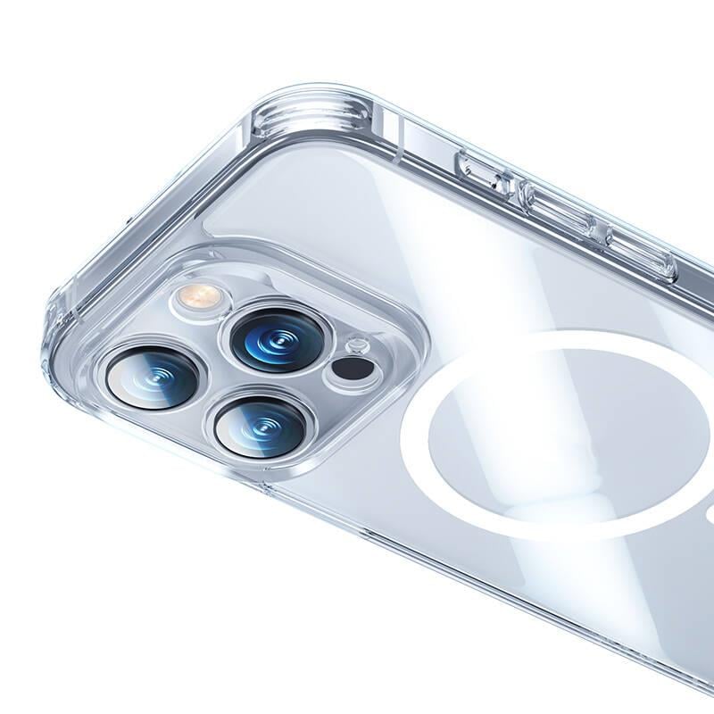 Apple iPhone 14 Pro Kılıf M-safe Şarj Özellikli Benks Magnetic Shiny Glass Serisi Kapak