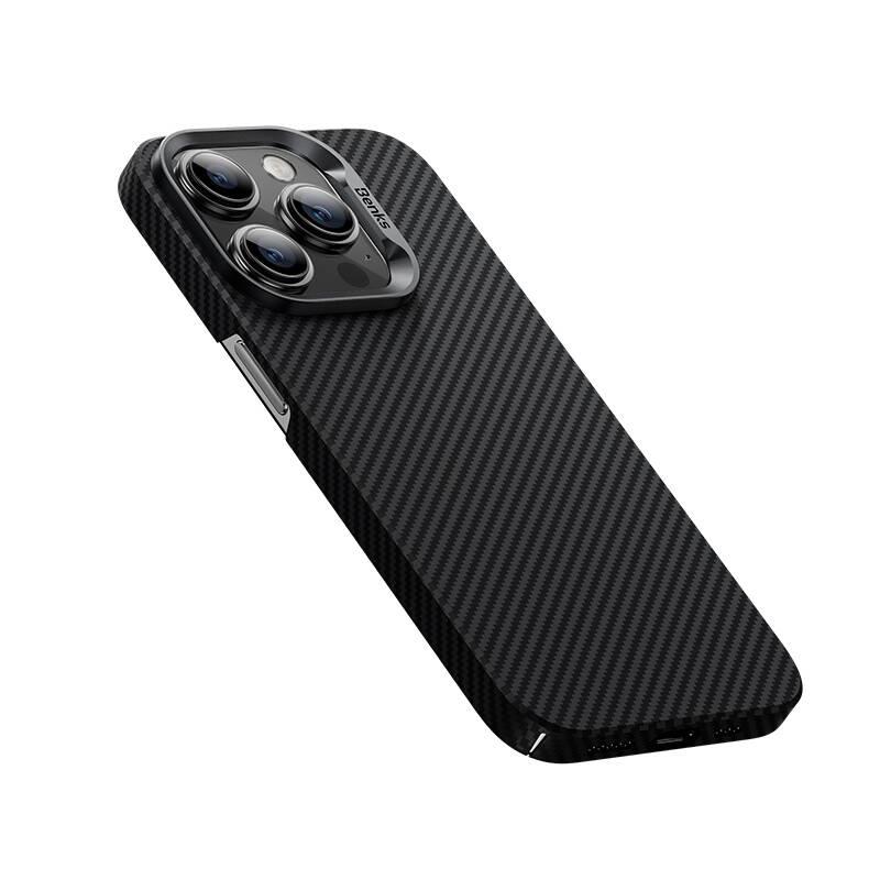 Apple iPhone 14 Pro Kılıf M-safe Şarj Özellikli Karbon Fiber Benks MFM Lisanslı 600D Essential Kevlar Kapak