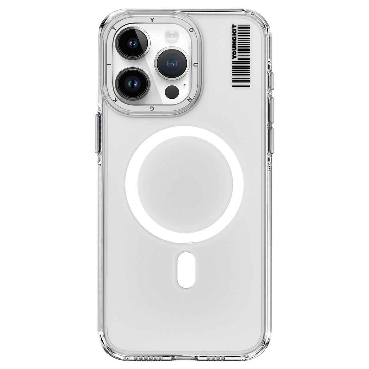 Apple iPhone 14 Pro Kılıf M-safe Şarj Özellikli Şeffaf Youngkit Crystal Shield Serisi Kapak