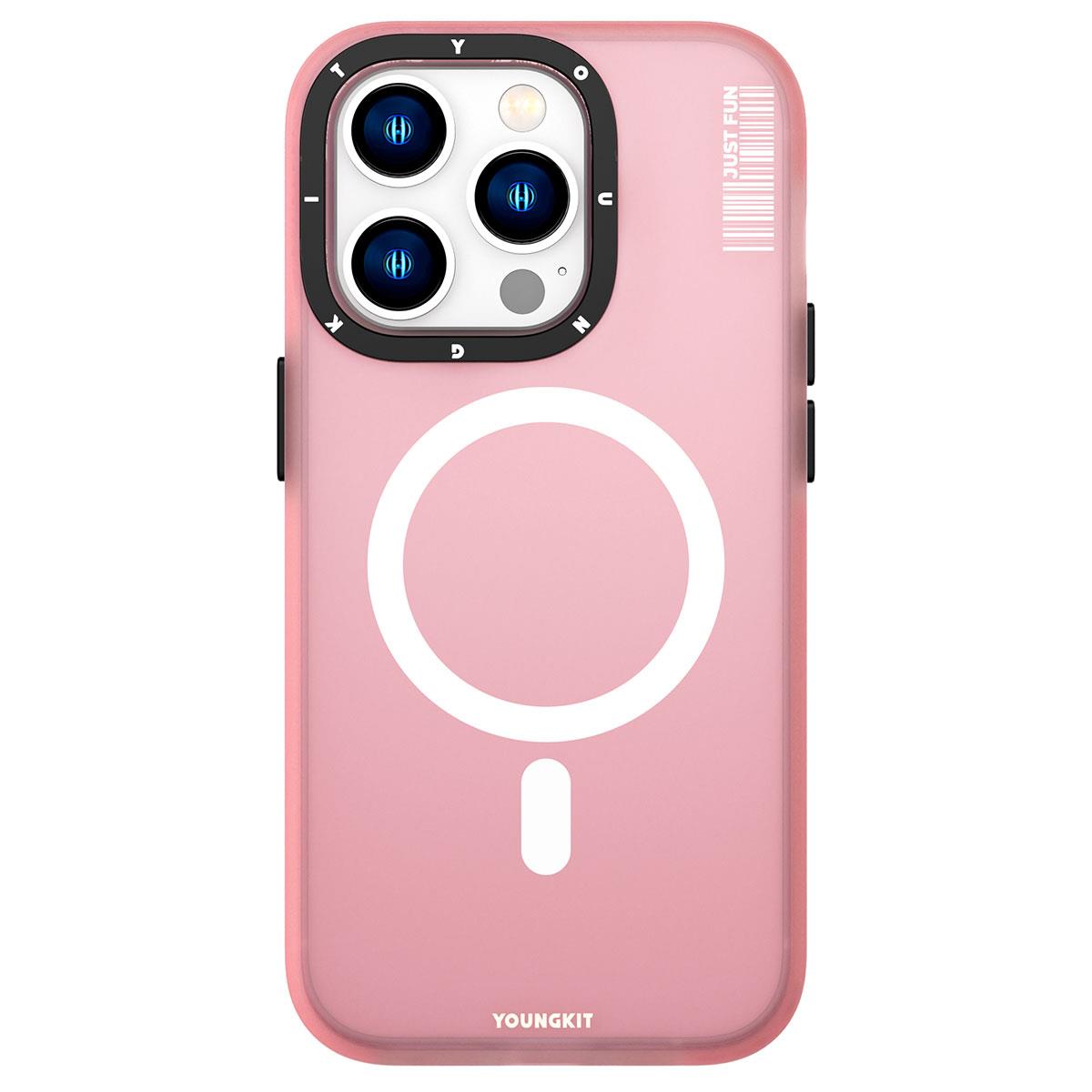 Apple iPhone 14 Pro Kılıf M-safe Şarj Özellikli Youngkit Colored Sand Serisi Kapak