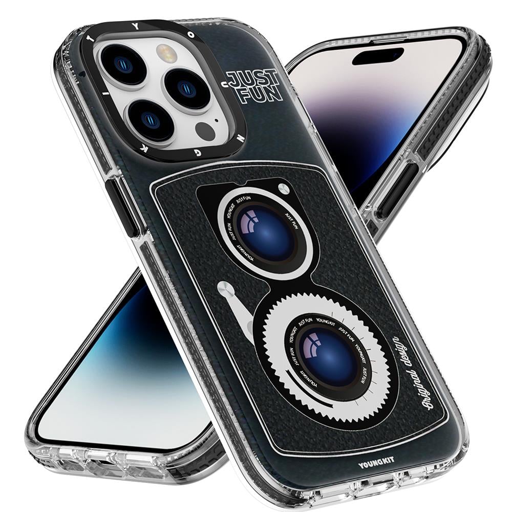 Apple iPhone 14 Pro Kılıf M-safe Şarj Özellikli Lens Figürlü YoungKit Art Film Serisi Kapak